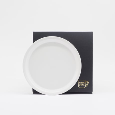 【CR008】CHIPS plate. -S-  SOLID COLOR white