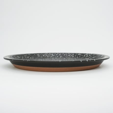 【CP002bw】CHIPS plate. -L- SPLASH black-white