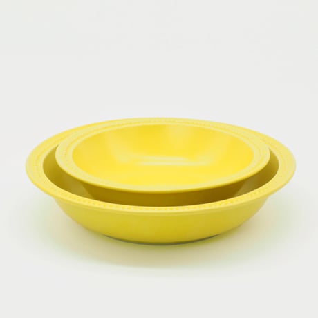 生産終了商品のため在庫限り【M051yl】パンとごはんと...　リムドット ラウンドボウル L yellow