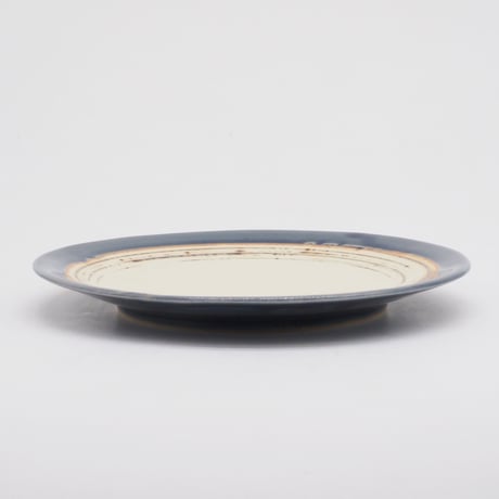 【M038id】パンとごはんと...  艶釉の器 PLATE M indigo