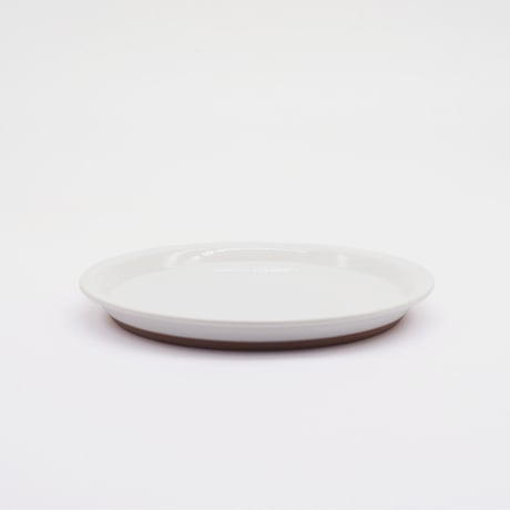 【CR008】CHIPS plate. -S-  SOLID COLOR white