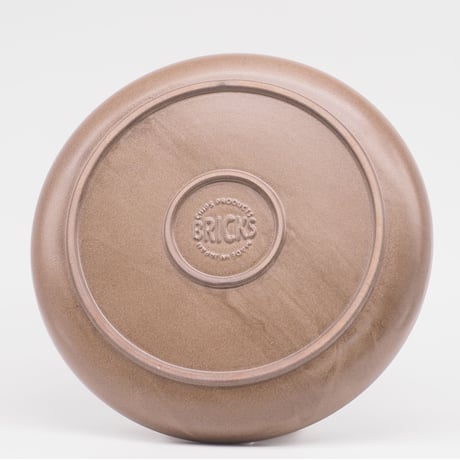 【BA003br】 BRICKS PLATE L brown（半ツヤ釉薬）