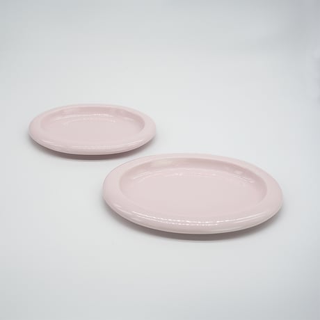 【M063pk】パンとごはんと... ポップな器 OVAL PLATE M ピンク