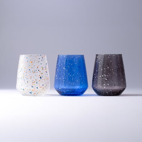 【CA002nw】CHIPS glass. -SPLASH- NAVY-WHITE