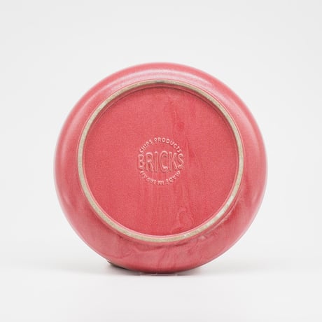 【BA002rd】 BRICKS PLATE S red（半ツヤ釉薬）