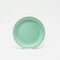 【完売】【M048gr】パンとごはんと...　リムドット ラウンドプレート S green