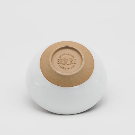 【BA004wh】 BRICKS BOWL white（ツヤ釉薬）