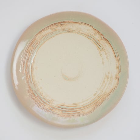 【M038cl】パンとごはんと...  艶釉の器 PLATE M clear