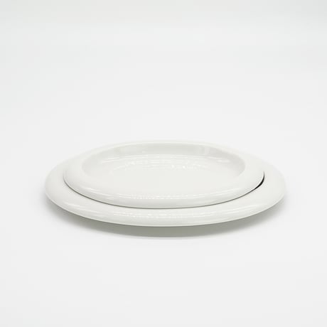 【M063wh】パンとごはんと... ポップな器 OVAL PLATE M ホワイト
