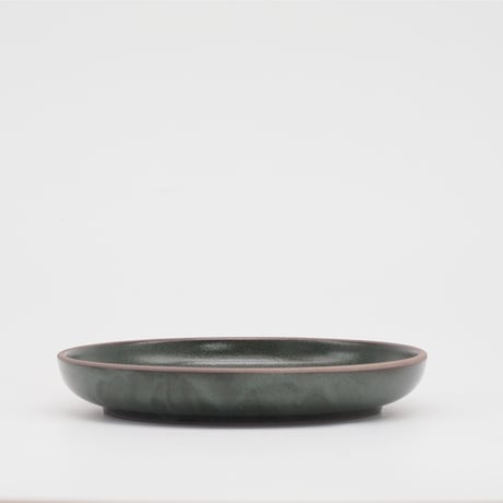 【BA002gr】 BRICKS PLATE S green（半ツヤ釉薬）