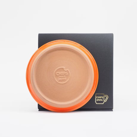 【CR011】CHIPS plate. -S-  SOLID COLOR orange