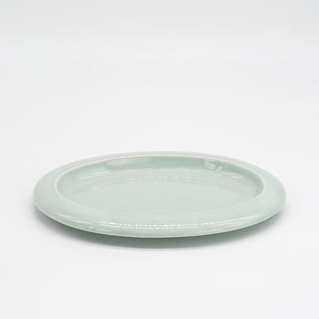 【M063gr】パンとごはんと... ポップな器 OVAL PLATE M グリーン
