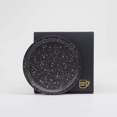 【CR002bw】CHIPS plate. -S-  SPLASH black-white