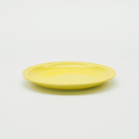 生産終了商品のため在庫限り【M048yl】パンとごはんと...　リムドット ラウンドプレート S yellow