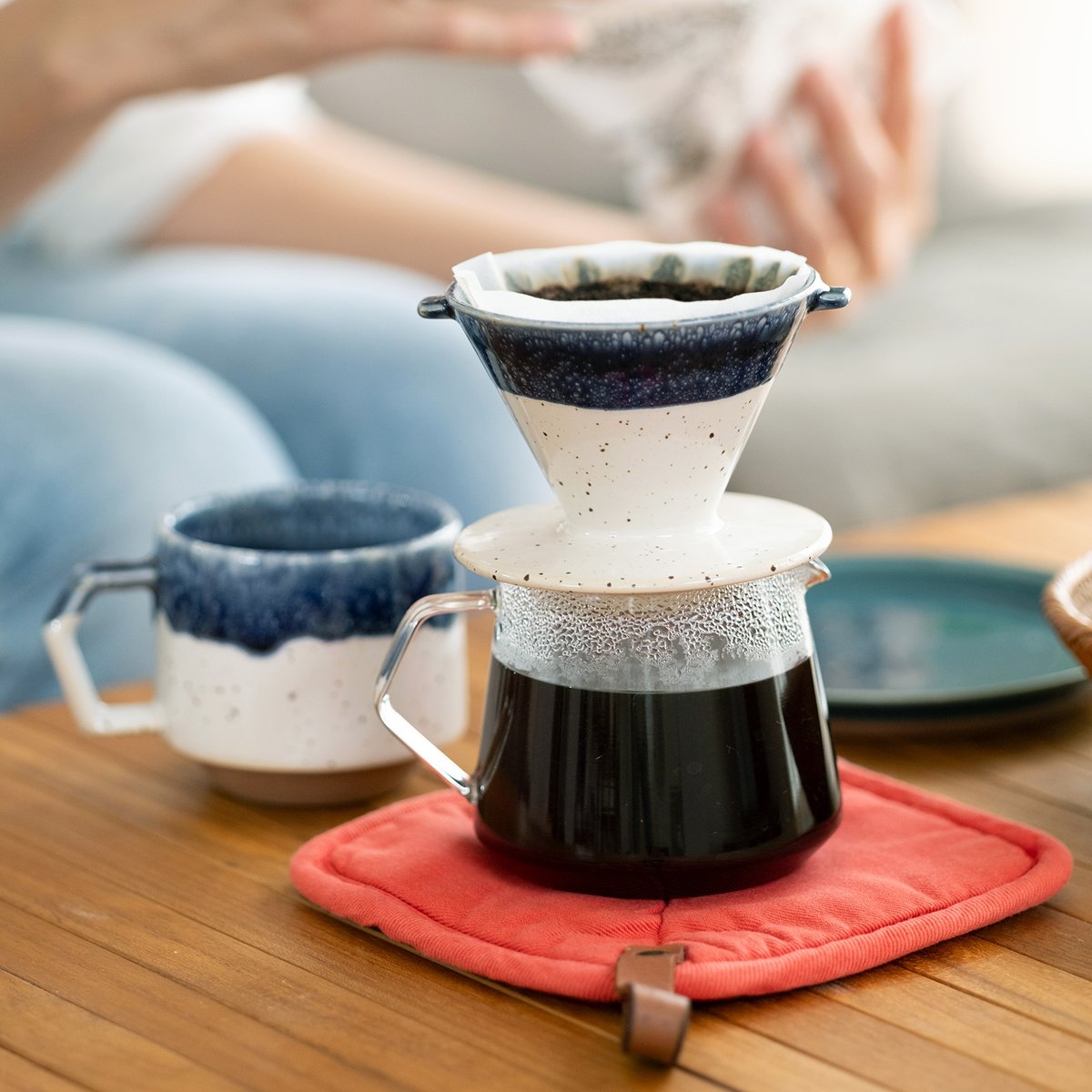 コーヒー用具 スタッキングカフェドリッパー＆カップセット｜調理器具・テーブル