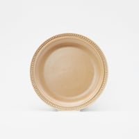 生産終了商品のため在庫限り【M048mc】パンとごはんと...　リムドット ラウンドプレート S mocha