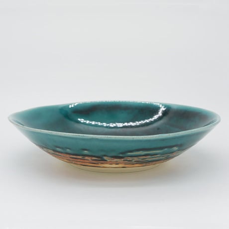 【M013tb】パンとごはんと...  艶釉の器 BOWL L turkey blue