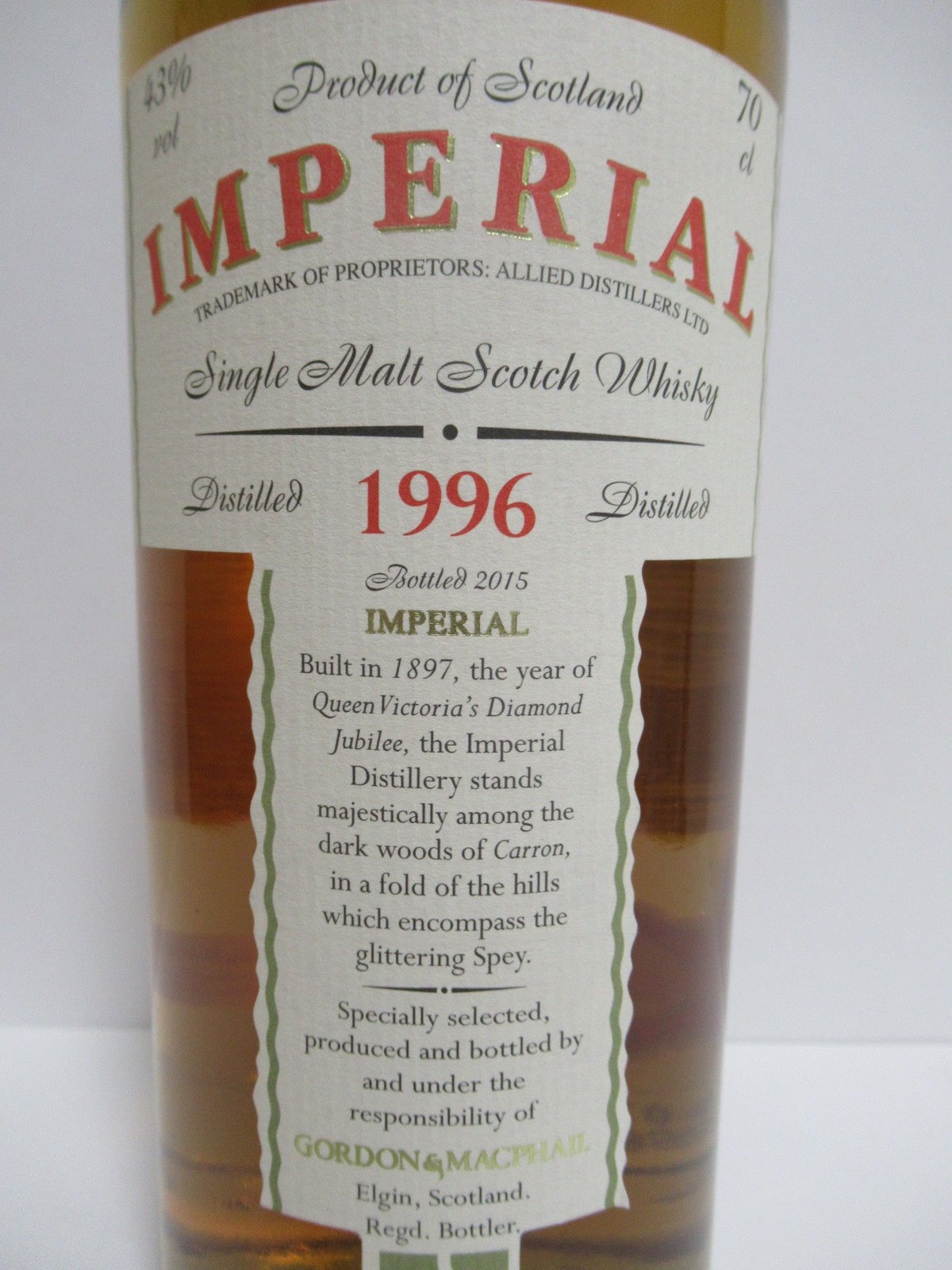 Old Highland Malt インペリアル　Imperial　23年 インペリアル 20年 Imperial 1996 Gordon & MacPhail | MA