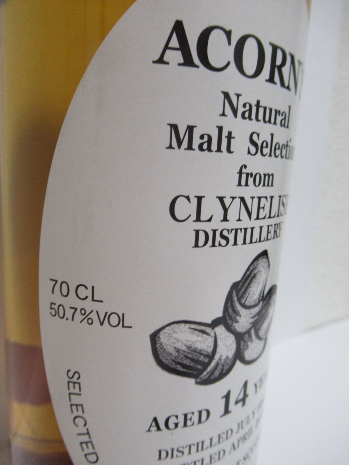 CLYNELISH 1997 14 YEAR OLD ACORN'S NATURAL MALT...