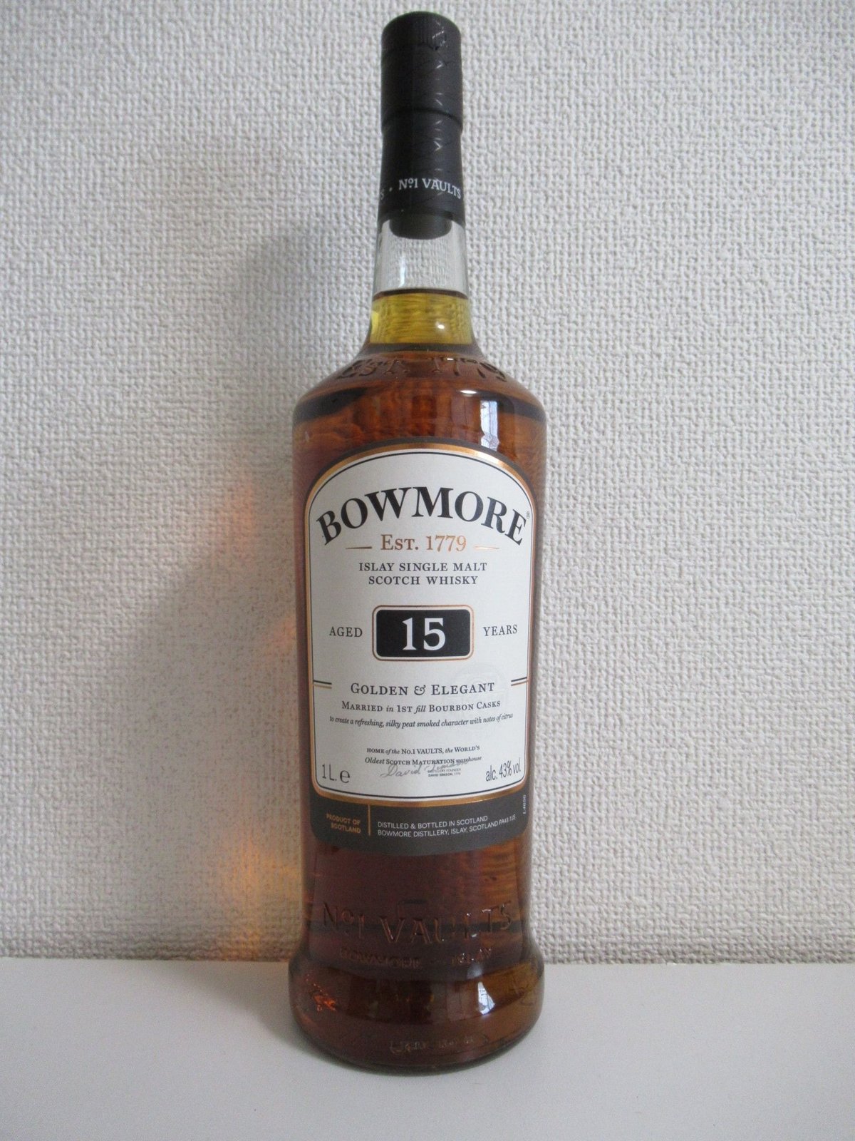 BOWMORE 15年 1L ウイスキー ボウモア15年 免税店向け 1リットルボトル | MALT HOUSE NMKK