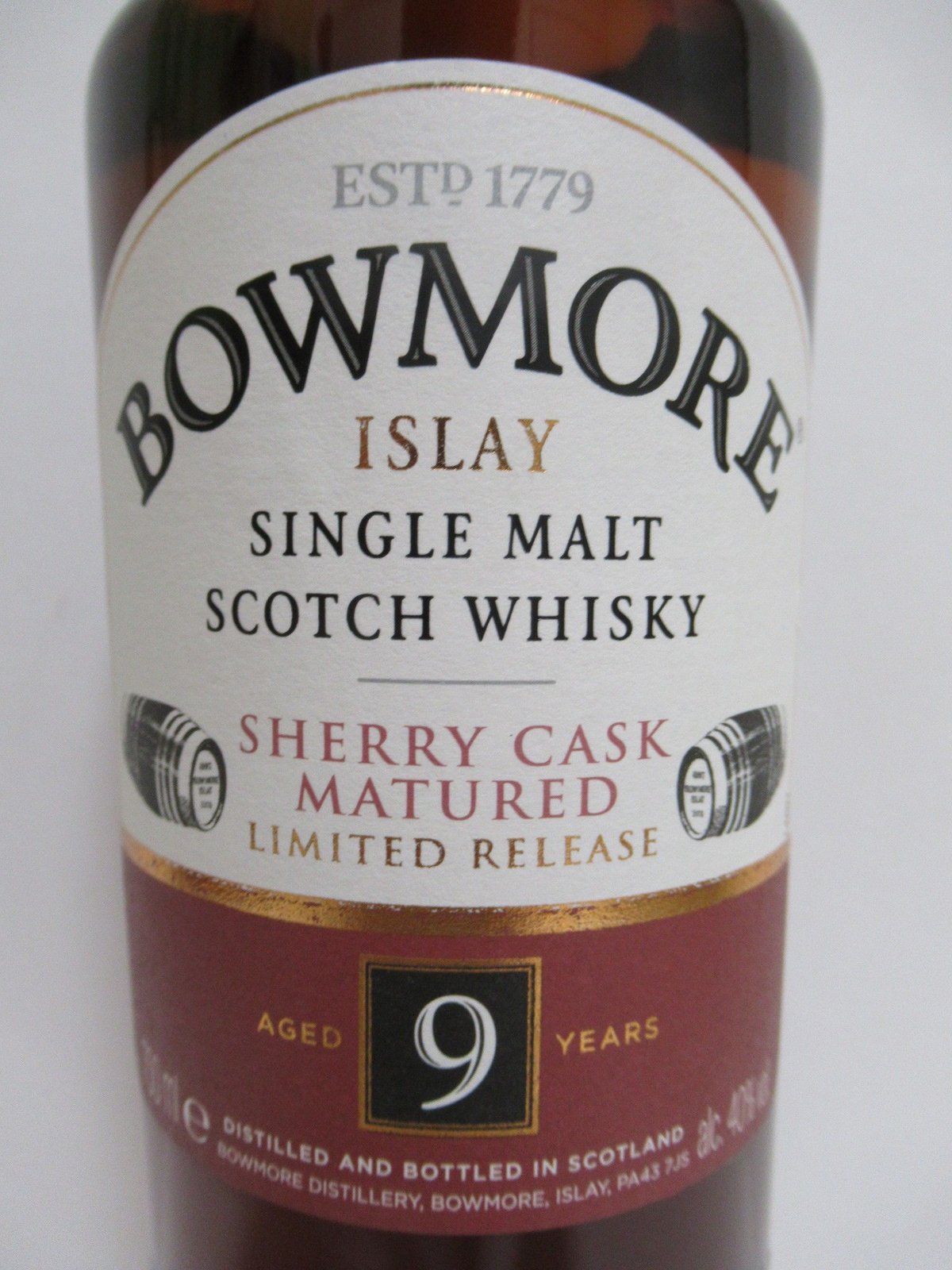 ボウモア9年 シェリーカスク Bowmore 9 Year Old Sherry Cask 4 ボウモア9年 シェリーカスク Bowmore 9 Year Old Sherry Cask 4