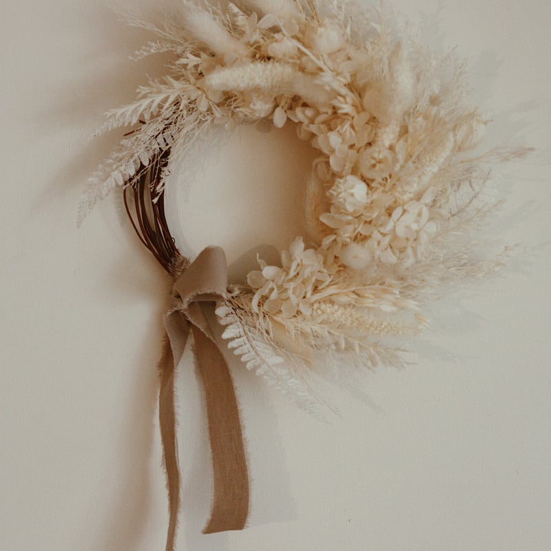 ホワイトリース white moon wreathe L | OLIOLI FLOWER ホワイトリース white moon wreathe L | OLIOLI FLOWER