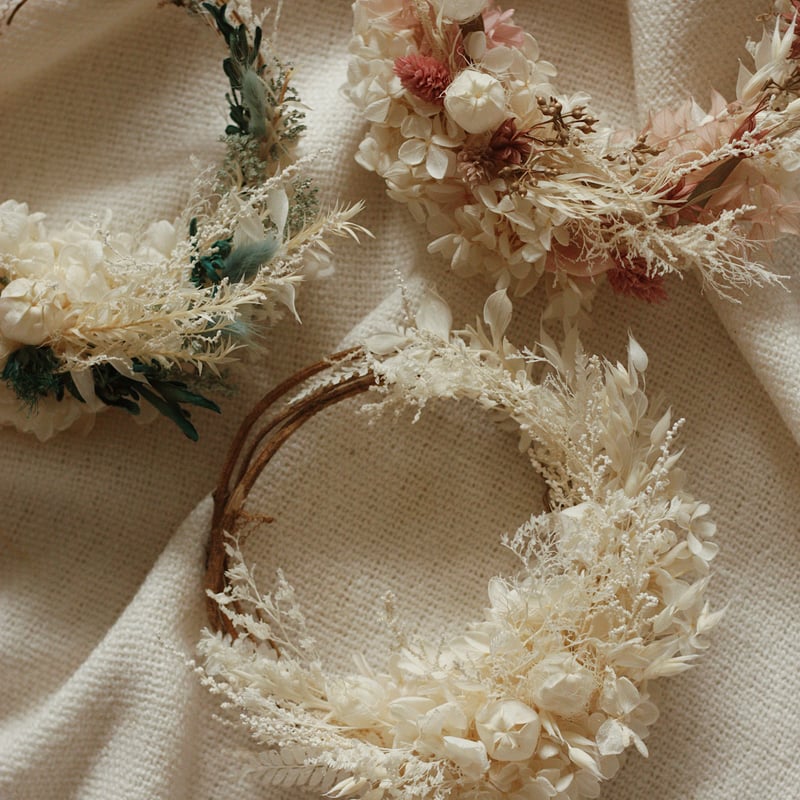 最短翌日発送］三日月nuance pinkリース | OLIOLI FLOWER