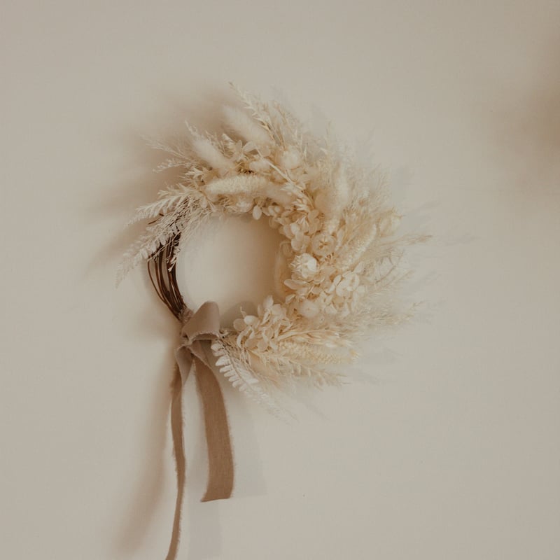 ホワイトリース white moon wreathe L | OLIOLI FLOWER