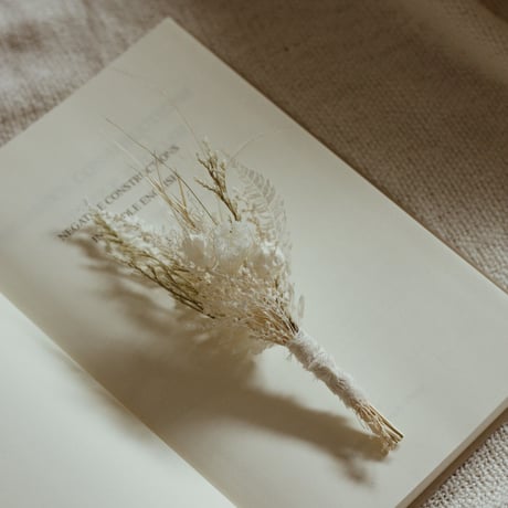 ［受注製作］écru white wedding bouquet ウェディングブーケ・ブートニア