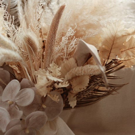 ［受注制作］ウェディングブーケ wedding bouquet くすみ胡蝶蘭