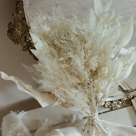 ［受注製作］écru white wedding bouquet ウェディングブーケ・ブートニア