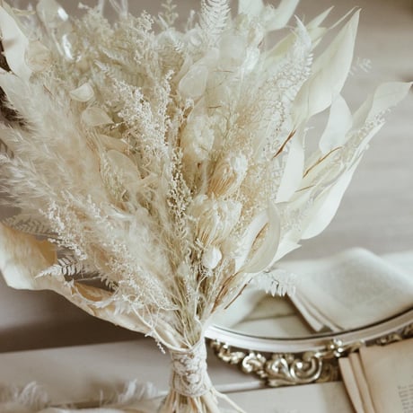 ［受注製作］écru white wedding bouquet ウェディングブーケ・ブートニア