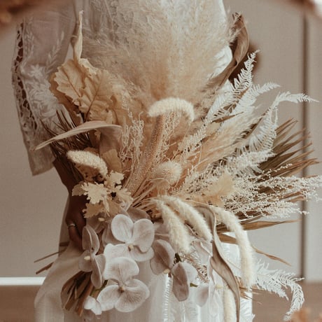 ［受注制作］ウェディングブーケ wedding bouquet くすみ胡蝶蘭