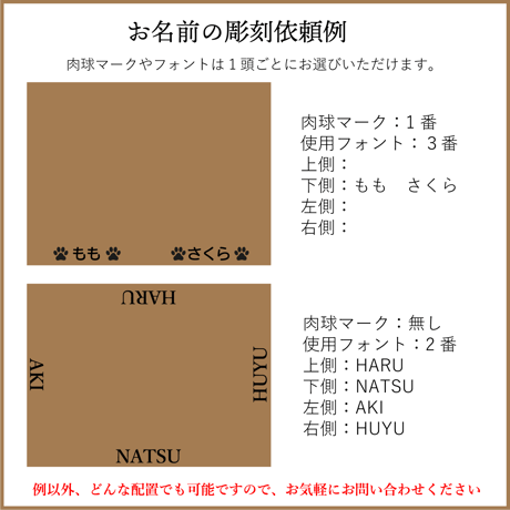 ペットのランチョンマット◆名入れ◆写真彫刻◆コルク厚3㎜