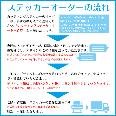 1行デザインプラン◆カッティングステッカー◆オーダー