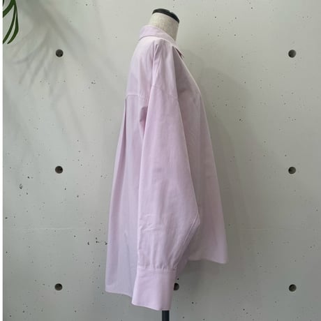 コットンキュプラ刺繍入りビックシャツ/BL-2025PNK