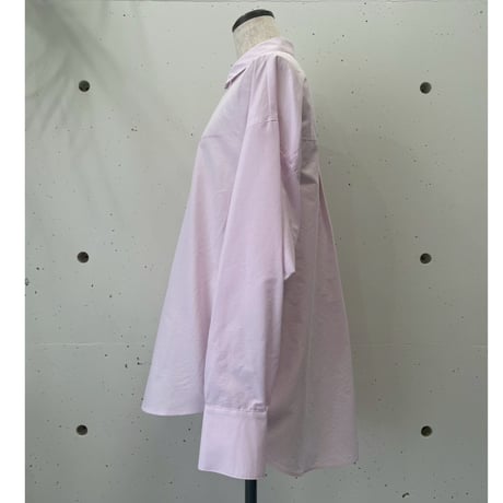 コットンキュプラ刺繍入りビックシャツ/BL-2025PNK