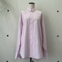 コットンキュプラ刺繍入りビックシャツ/BL-2025PNK