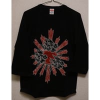 六六六　流雲　旭　ラグラン七分袖Tシャツ