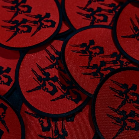 六六六刺繍ワッペン  赤