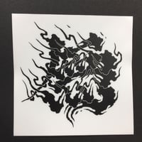 無  ステッカー 黒文字
