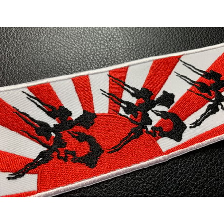 刺繍旭日六六六ワッペン