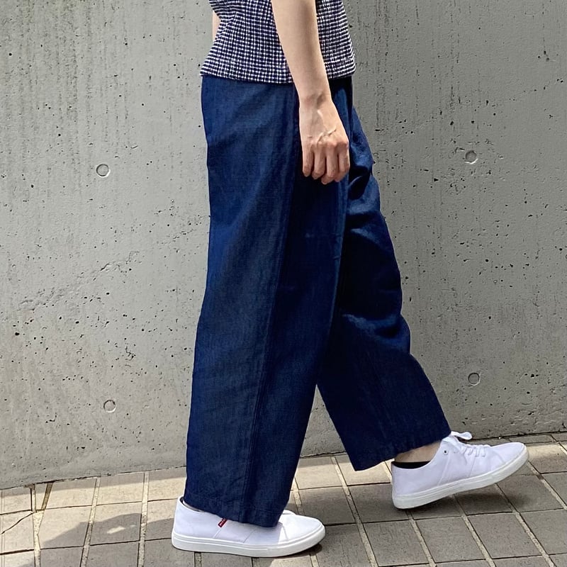 TRAVAIL MANUEL コットンリネンデニム ノマドパンツ TRAVAIL MANUEL(トラバイユマニュアル) コットンリネンデニム