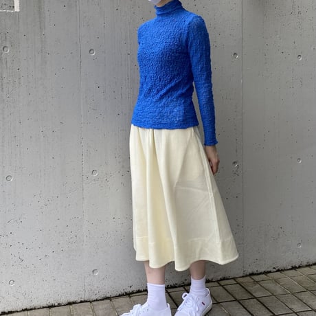 PARIS DE AOUNE／パリドゥアオウネ　リンクルシャーリング   モックネックプルオーバー
