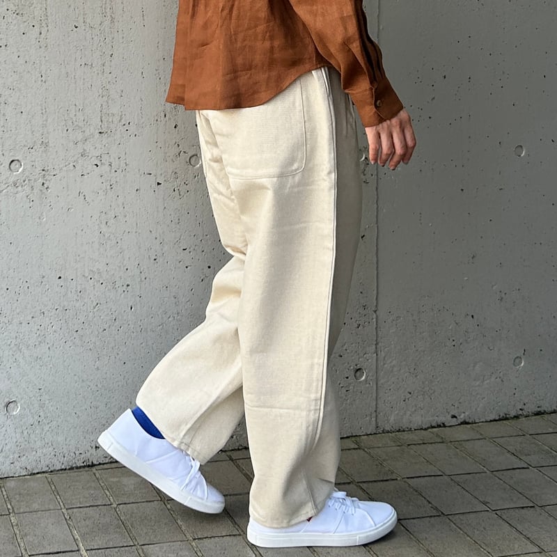 slone square／スロンスクエア 綿麻デニムパンツ | Nine Two