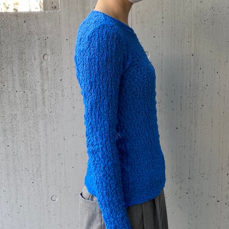 PARIS DE AOUNE／パリドゥアオウネ　リンクルシャーリング クルーネックプルオーバー
