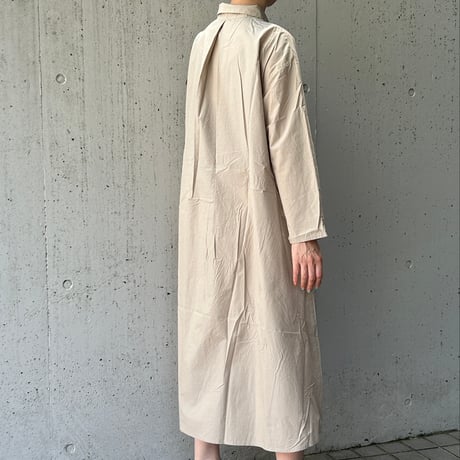 nous rendent heureux／ヌーアンドオロー　シャンブレー  半開シャツワンピース