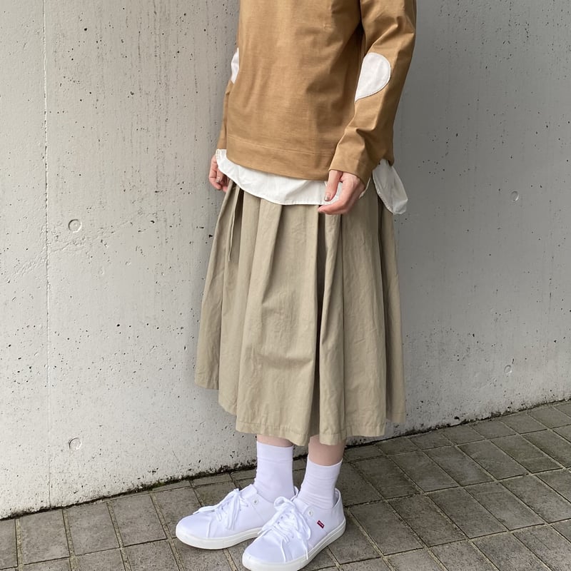 グラム g ＊コットンリネンタックワンショルダーデニムスカート グラム