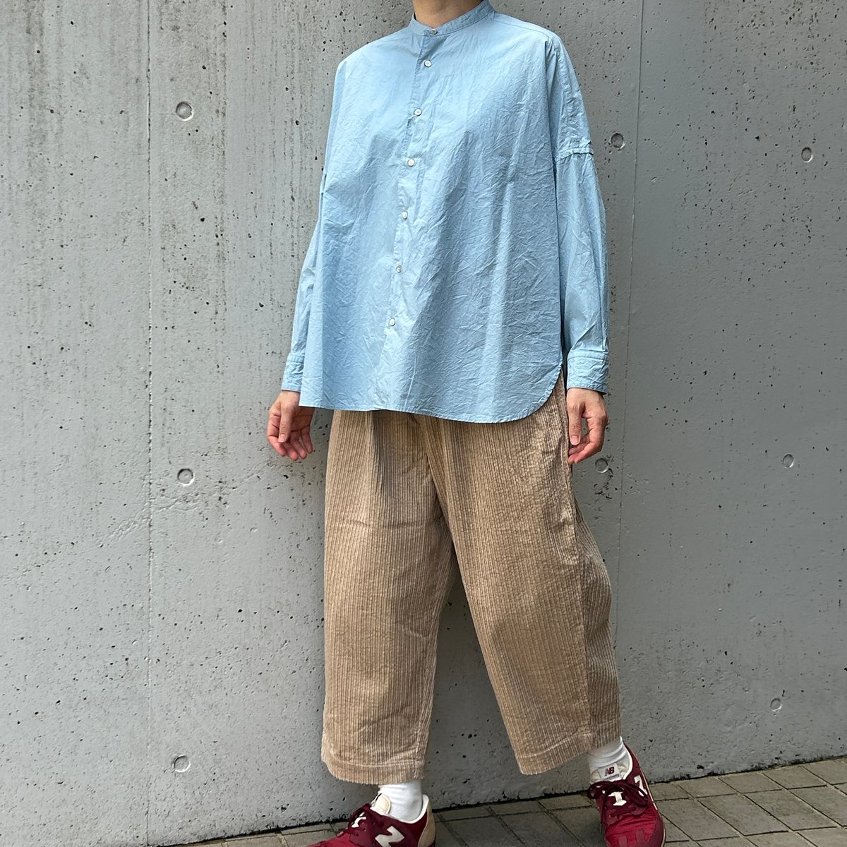 yuni／ユニ コットンキャッチワッシャー ワイドブラウス '24AW
