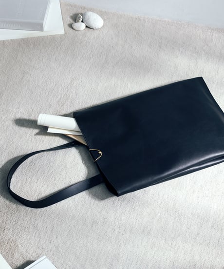 Leather clip backpack tote